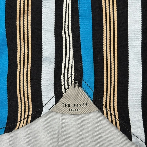 Ted Baker Striped Sateen Finish 100% Cotton Button Down Shirt | Size 2 (S) - Picture 4 of 11